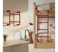 Escalera modular de pared - Escalera de emergencia de 4 peldaños para ventana, perchero - Uso interior y exterior - Escalera fija de 4 pasos - Estructura tubular para hogar - Resistente a la oxidación