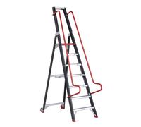 Escalera móvil para almacén y para estanterías Altrex, con barandillas de seguridad