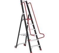 Escalera móvil para almacén y para estanterías Altrex, con barandillas de seguridad