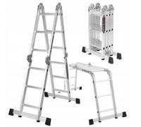 Escalera Multiuso 4x3 Plegable Gelenkleiter Extensible Aluleiter Con Plataforma
