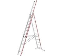 Escalera multiusos de aluminio HYMER, modelo industrial con cabezal rodante