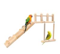 Escalera para colgar mascotas | Bird Ladder for Cage | Pet Cage Bird | Climbing Structure with Ladder, Swing, and Springboard for Parrots and Lovebirds for Ejercise and Entertainment
