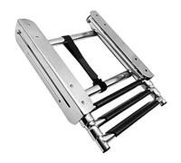 Escalera para embarcaciones de 3 peldaños con Montaje Deslizante bajo Plataforma, Escalera telescópica abatible para embarcaciones, escaleras de baño de Acero Inoxidable.