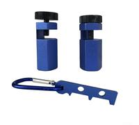 Escalera para enmarcar para diseño de aleación de aluminio plano alto y hexagonal, con tornillos de pulgar, color azul, calibre 2,02 x 4,72 cm, viga cuadrada