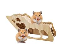 Escalera para hámster - Juguetes de túneles de madera | Jaula para animales pequeños hámster tobogán - para ardillas, animales pequeños, ratón sirio, enano, descanso diario, jugar explorando