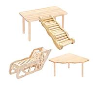 Escalera para hámster Parque de actividades de madera para jaula