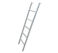 Escalera para litera con 4 Ganchos, para Dormitorio, casa rodante, Autocaravana, Color Plateado, 116 cm, 130 cm, 140 cm y 150 cm de Altura, Ideal para Adolescentes (tamaño: 150 cm/59")