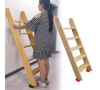 Escalera para litera de madera maciza, con escalones anchos (100-225 mm de altura) y escalones en ángulo (39.4 pulgadas), perfecta para un acceso seguro y fácil a las literas