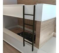 Escalera para litera, escalera de metal ligera con ganchos, escalera colgante fácil de mover para dormitorios, accesorio de 116 cm para literas individuales