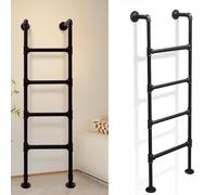 Escalera para litera, Escalera Universal de 3/4/5 peldaños, Escalera de Seguridad Resistente para altillo, camión o Barco, escaleras de Metal Negras para altillo, escaler