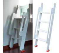 Escalera Para Literas Escalera De Repuesto Para Loft/dormitorio/camas Para Niños, Madera Blanca, Escalera Lateral Para Autocaravana, Literas Dobles Con Banda De Rodadura Ancha Y Soportes ( Color : Whi