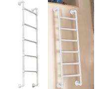 Escalera para literas, escaleras para altillos de 4 a 8 peldaños, Escalera metálica de Pared para Mayor Seguridad, escaleras para Camas Altas/terrazas/vehículos recreativos/Ventanas de salid