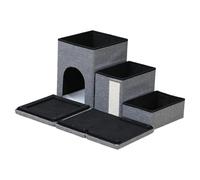 Escalera para mascotas con almacenamiento, caja de almacenamiento para escaleras de mascotas - Organizador plegable para el maletero, almacenamiento de escalera para mascotas, caja de almacenamiento
