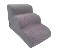 Escalera para Mascotas, peldaños para Perros Gris marrón de tamaño Grande, pequeña con extraíble 23,62 16,54 15,35 Pulgadas, Franela y spug