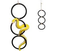 Escalera para pájaros de 3 Anillos, Accesorio Colgante para Escalar, Columpio para pájaros, Soporte Seguro y Divertido, Juguetes para Mascotas, Serpientes, lagartos, Loros y más, Columpio para periqu