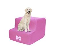 Escalera para perros de 2 escalones para cama alta y sofá, 20 cm de alto para perros, escalera para mascotas más ancha para perros pequeños, viejos y grandes, gatos, escalera para perros estable