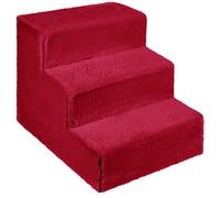 Escalera para Perros de 35 cm de Altura - 3 peldaños, tapizados con Tela mullida imitando Piel, portátiles - Plataforma para sofá, Cama para Perro, Gato, Animales pequeños, Ancianos
