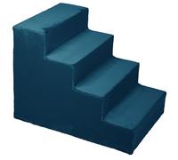 Escalera para Perros de 45 cm de Altura - 4 peldaños, tapizados con Tela mullida imitando Piel, portátiles - Plataforma para sofá, Cama para Perro, Gato, Animales pequeños, Ancianos