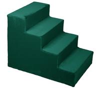 Escalera para Perros de 45 cm de Altura - 4 peldaños, tapizados con Tela mullida imitando Piel, portátiles - Plataforma para sofá, Cama para Perro, Gato, Animales pequeños, Ancianos