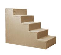 Escalera para Perros de 56 cm de Altura - 5 peldaños, tapizados con Tela mullida imitando Piel, portátiles - Plataforma para sofá, Cama para Perro, Gato, Animales pequeños, Ancianos