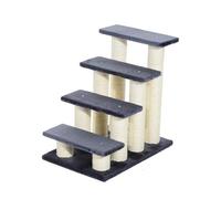 Escalera PawHut con postes de sisal para mascotas color Gris