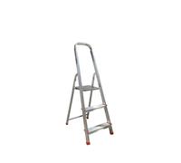 Escalera Plegable 3 peldaños Aluminio, Escalera de Tijera Resistente y Ligera, Antideslizante, Uso domestico, soporta hasta 150 kg.