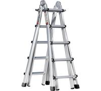 Escalera plegable Alu-Vario euroline, con largueros telescópicos