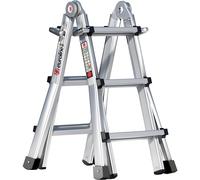 Escalera plegable Alu-Vario euroline, con largueros telescópicos