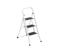 Escalera plegable Aufun de 3 peldaños, escalera plegable de acero aleado, con pedales antideslizantes, solo 5 cm de grosor cuando está plegada, soporta hasta 150 kg, no necesita montaje - para cocina