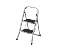 Escalera Plegable con 2 Peldaños Gris Paloma
