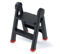 Kistenberg Escalera plegable 2 peldaños – soporta 150 kg, plástico antideslizante, 470×435×630 mm