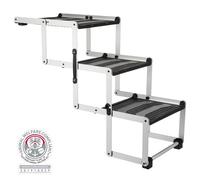 Trixie Escalones plegables de 3 peldaños, aluminio/plástico/TPR, 37 cm de ancho, hasta 57 cm de alto