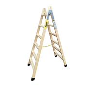 Escalera Plegable de 6 peldaños Plabell Madera 164 x 31/55 cm