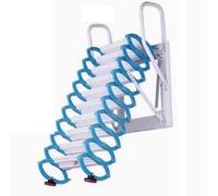Escalera plegable de aleación de aluminio, montaje en pared, techo y ático, diseño desplegable que ahorra espacio para un fácil acceso