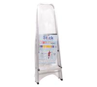 Escalera Plegable de Aluminio 1 con Plataforma Antideslizante y Mango de Seguridad - Banqueta Resistente y para Hogar, Cocina y Oficina