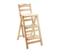 Escalera plegable de madera maciza resistente, escalera multifuncional de 3 peldaños para cocina, biblioteca, hogar y oficina, diseño portátil y duradero