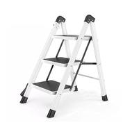 Escalera Plegable Escalera de 2/3/4/5 escalones, taburete plegable de aluminio con cómoda empuñadura retráctil, escalera ligera con pedal resistente antideslizante for el hogar, la cocina y la oficina