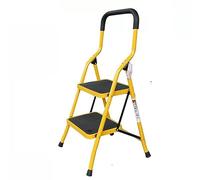 Escalera Plegable Escalera de hierro de 2/3/4/5 escalones, taburete plegable de metal con empuñadura cómoda, escalera de mano liviana con pedal resistente antideslizante for el hogar, la cocina y la o