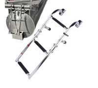 Escalera Plegable Para Barcos, Accesorios Para Pontones De Acero Inoxidable De 2 + 1 Escalones | Escalera Marina Antideslizante | Seguridad Mejorada En El Embarque: Para Nadadores De Deportes Acuático
