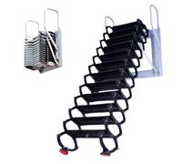 Escalera Plegable retráctil para altillo, Escalera telescópica de Pared para ático con Pedales Anchos y Almohadillas de Goma Antideslizantes, para sótano y Techo(9 Steps 230CM/90.5IN)
