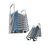 Escalera plegable telescópica de pared, ligera, solución que ahorra espacio para ático, techo, acceso a almacén