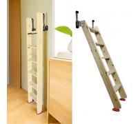 Escalera retráctil para ático con rieles deslizantes, alta capacidad de carga, montaje en pared, escalera de escape para sótano interior y garaje