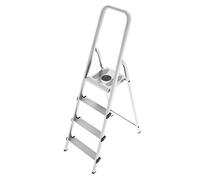 Escalera Stark de Aluminio y Acero de 4 peldaños | Escalera de 4/5/6 peldaños | Conforme EN131 TÜV-GS | Carga 150 kg | Fabricado en Italia