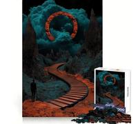Escalera Surrealista al Cielo para Adolescentes, Rompecabezas de 1000 Piezas, Juguete para Ejercicio Mental, Juego en Grupo, Corte de Precisión, Regalo para Festivales 50x75cm