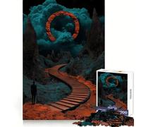 Escalera Surrealista al Cielo, Rompecabezas de 1000 Piezas para Adolescentes, Juguete para Ejercitar la Mente, Arte para Escapar la Calma, Regalo Original 38x26cm