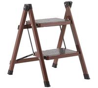 Escalera-Taburete Taburete de Doble propósito for el hogar al Aire Libre, Escalera Plegable 2 escalones, Dos, Banda Rodadura Antideslizante, Acero Seguridad(F)