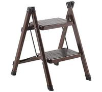 Escalera-Taburete Taburete de Doble propósito for el hogar al Aire Libre, Escalera Plegable 2 escalones, Dos, Banda Rodadura Antideslizante, Acero Seguridad(B)