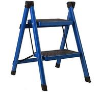 Escalera-Taburete Taburete de Doble propósito for el hogar al Aire Libre, Escalera Plegable 2 escalones, Dos, Banda Rodadura Antideslizante, Acero Seguridad(C)