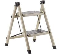 Escalera-Taburete Taburete de Doble propósito for el hogar al Aire Libre, Escalera Plegable 2 escalones, Dos, Banda Rodadura Antideslizante, Acero Seguridad(G)
