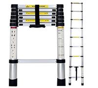 Escalera Telescópica 2 Metros de Aluminio Extensible y Plegable | Compacta, Ligera, Portátil y Antideslizante | Ideal para Uso Doméstico, Profesional, Reformas, Jardín, Taller, Alturas